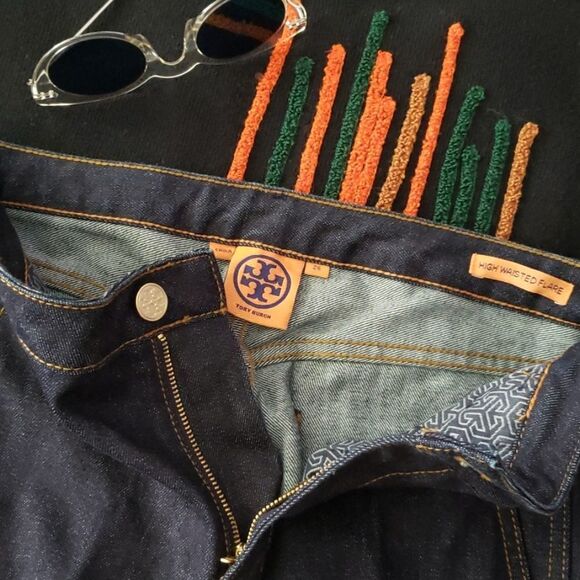 Tory Burch Denim - TORY BURCH high waist flare denim jeans